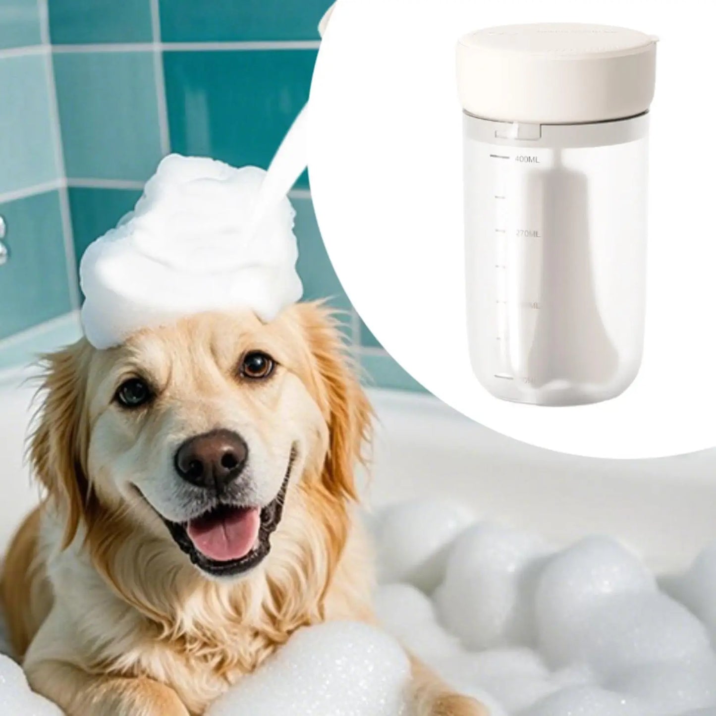 Electric Dog Cleaning Foam Machine Pet Shower Bath Supplies Foaming Dog Grooming Shampoo Frother for Cats Pet Bathing Dogs Puppy