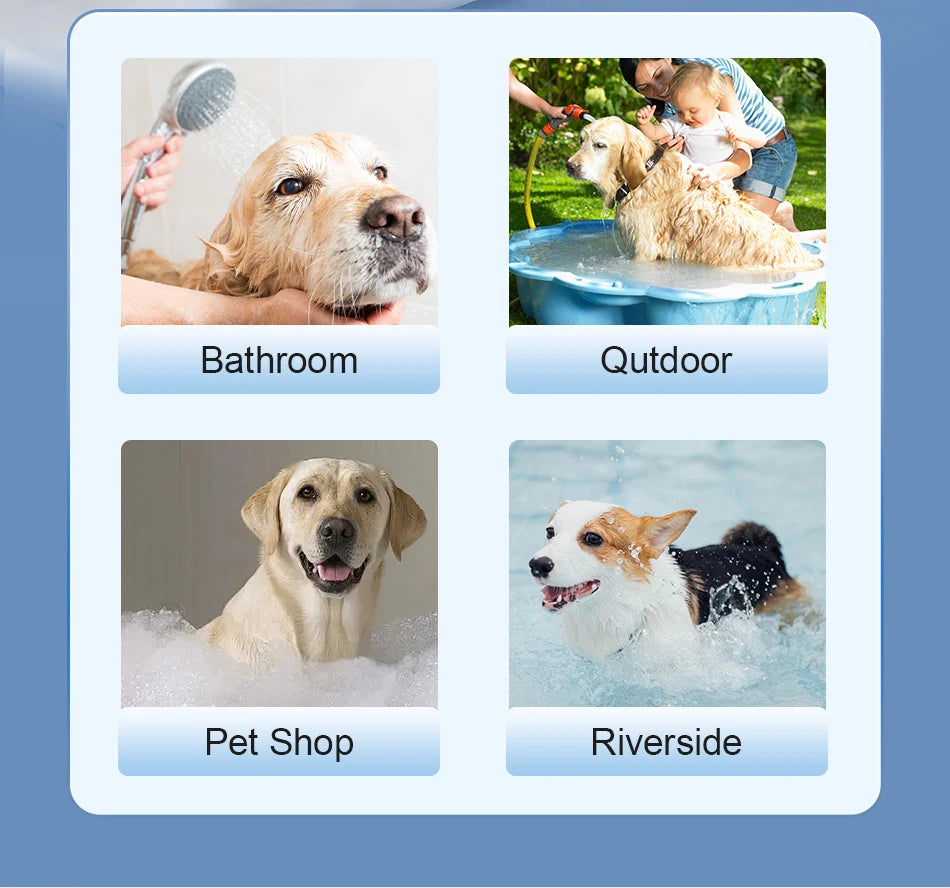 ROJECO Automatic Pet Foam Machine Dog Cleaning Soap Dispenser Wireless Cat Dog Bath Bubbler IPX7 Waterproof Shampoo Foam Sprayer