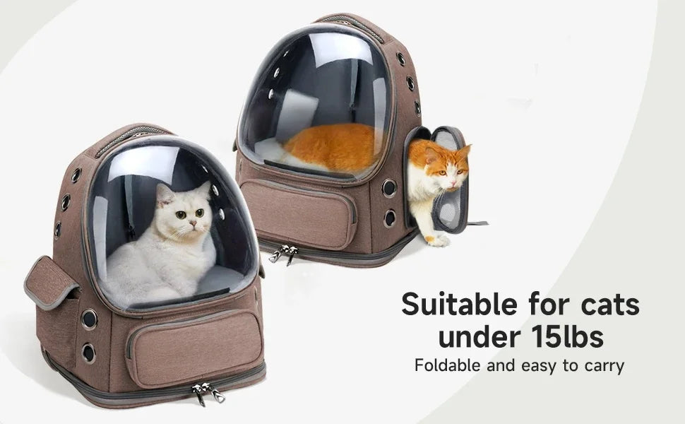 2026 Transparent Pet Carrier Backpack Breathable Cat and Small Dog Shoulder Bag Outdoor Travel Pet Supplies for Cats and Dogs