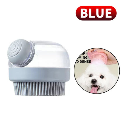 Silicone pet shampoo brush - gentle exfoliating and easy foaming - suitable for dogs, cats, and small animals, battery free