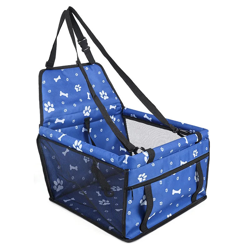 Pet Reinforce Car Booster Seat for Dog Cat Portable and Breathable Bag with Seat Belt Dog Carrier Safety Stable for Travel Look