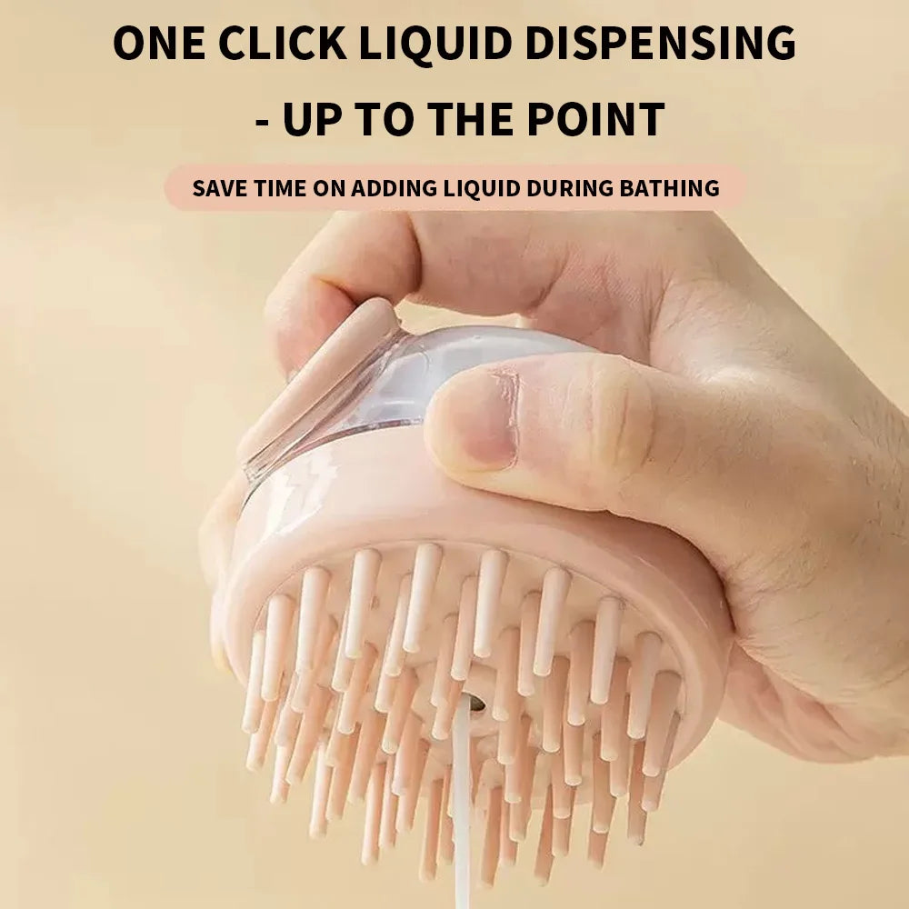 Silicone pet shampoo brush - gentle exfoliating and easy foaming - suitable for dogs, cats, and small animals, battery free