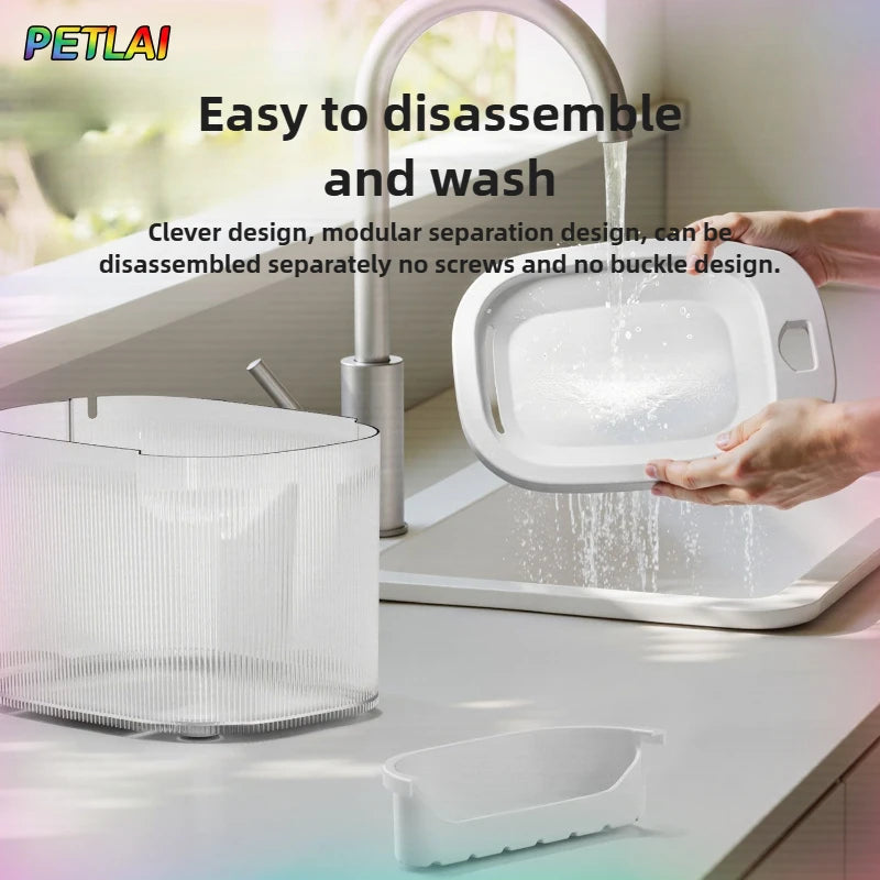 Pet wireless smart water fountain unplugged long battery life cyclic filtration induction automatic silent low power waterer