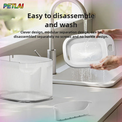 Pet wireless smart water fountain unplugged long battery life cyclic filtration induction automatic silent low power waterer