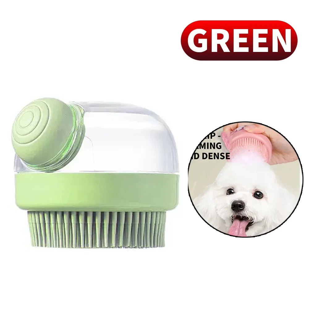 Silicone pet shampoo brush - gentle exfoliating and easy foaming - suitable for dogs, cats, and small animals, battery free