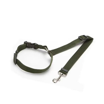 Solid Color Two-in-one Pet Car Seat Belt Nylon Lead Leash Backseat Safety Belt Adjustable Dogs Harness Collar Pet Accessories