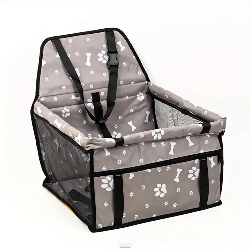 Pet Reinforce Car Booster Seat for Dog Cat Portable and Breathable Bag with Seat Belt Dog Carrier Safety Stable for Travel Look