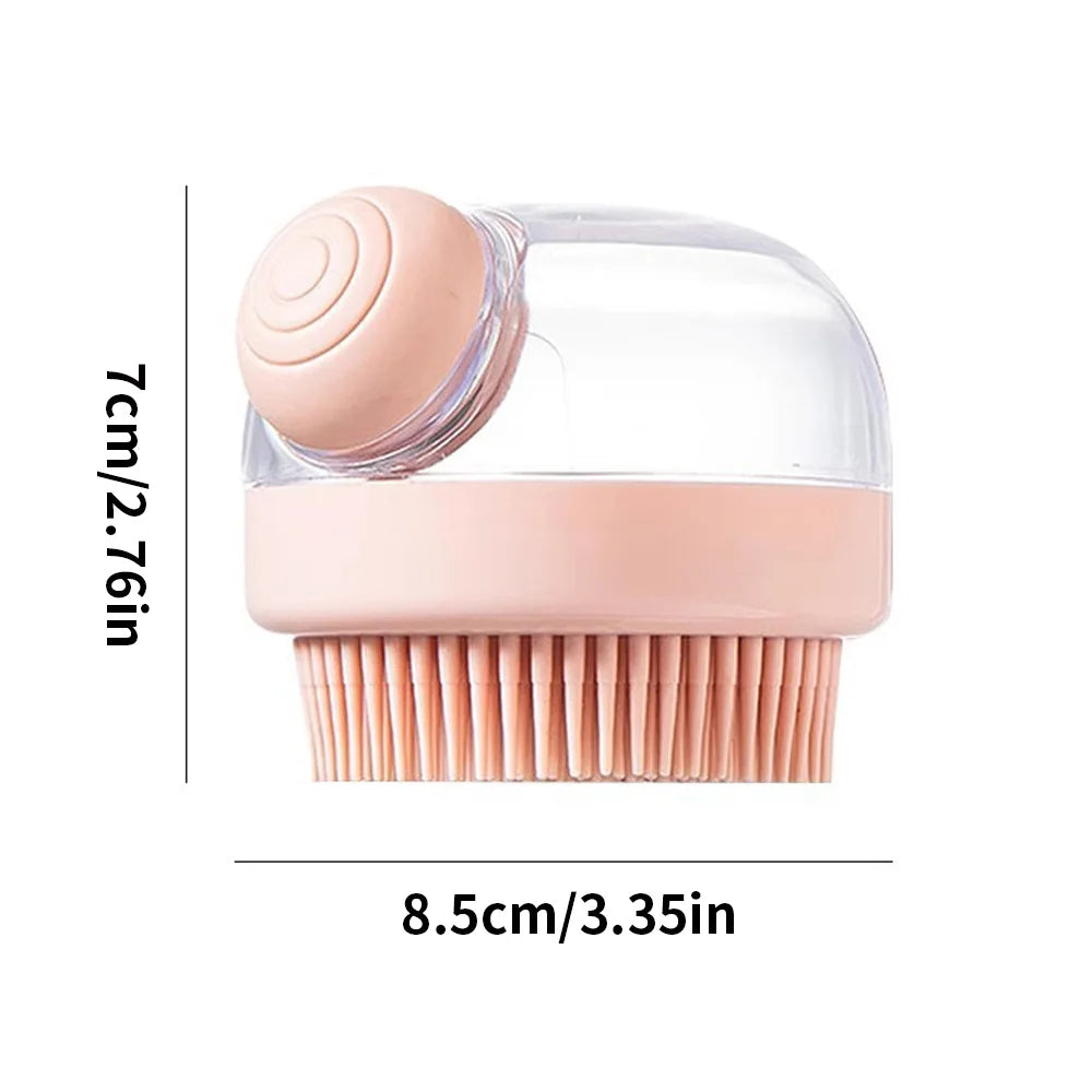 Silicone pet shampoo brush - gentle exfoliating and easy foaming - suitable for dogs, cats, and small animals, battery free