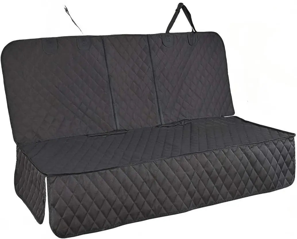 Waterproof dog car seat cover for cars and SUVs with side flap.