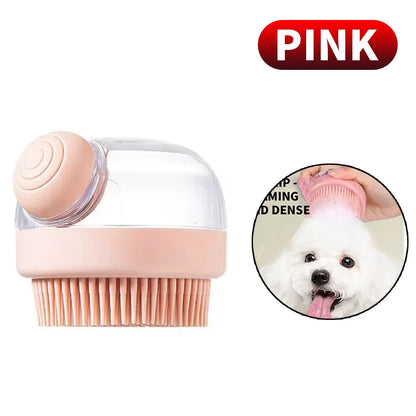 Silicone pet shampoo brush - gentle exfoliating and easy foaming - suitable for dogs, cats, and small animals, battery free