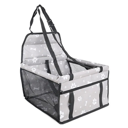 Pet Reinforce Car Booster Seat for Dog Cat Portable and Breathable Bag with Seat Belt Dog Carrier Safety Stable for Travel Look