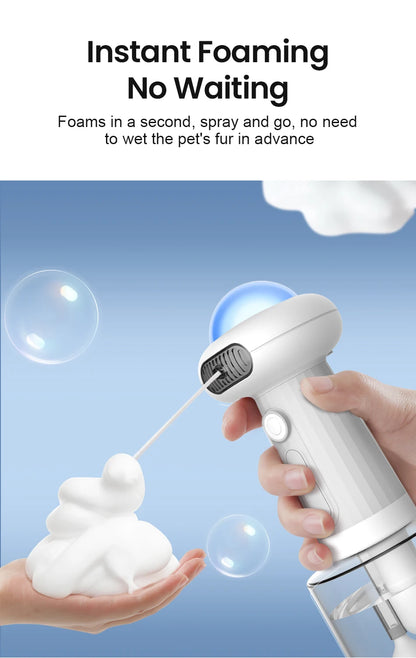 ROJECO Automatic Pet Foam Machine Dog Cleaning Soap Dispenser Wireless Cat Dog Bath Bubbler IPX7 Waterproof Shampoo Foam Sprayer