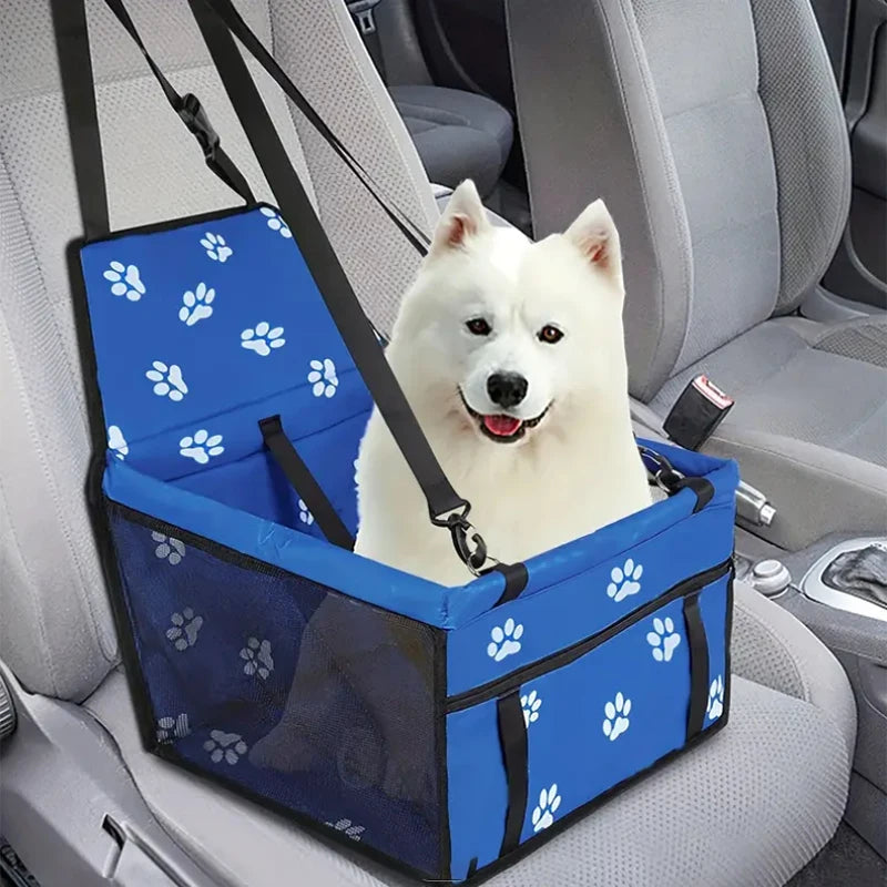 Pet Reinforce Car Booster Seat for Dog Cat Portable and Breathable Bag with Seat Belt Dog Carrier Safety Stable for Travel Look