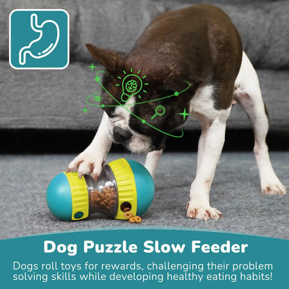 Dog Puzzle Toy Elliptical Track Rolling Increase Intelligence Ball Leaky Food Develop Good Habits Durable Interactive Pet Toys
