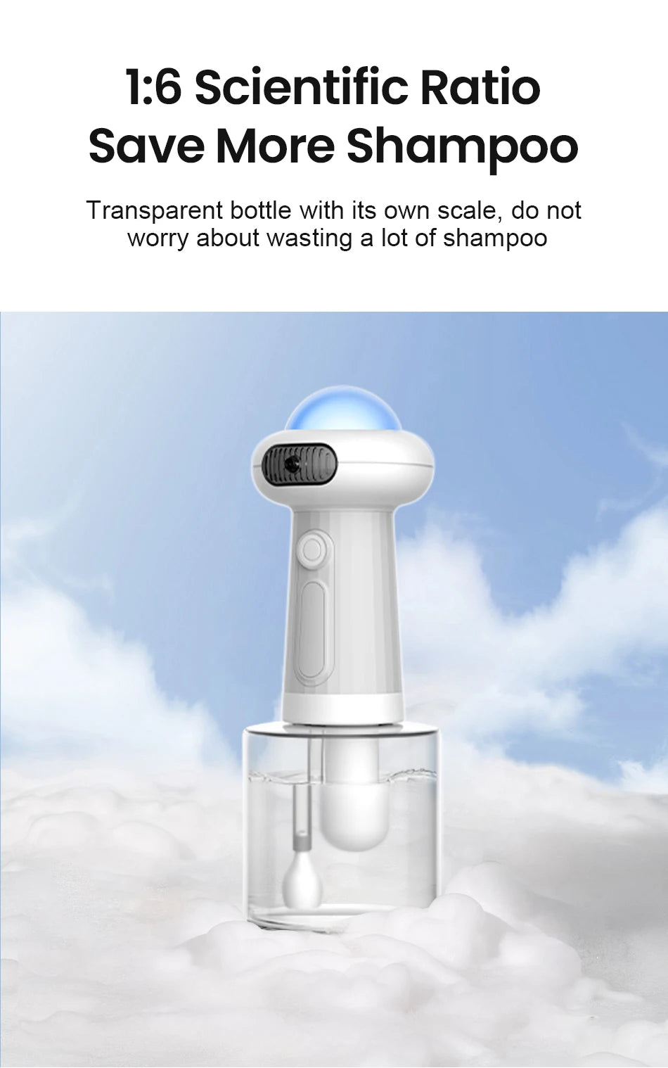 ROJECO Automatic Pet Foam Machine Dog Cleaning Soap Dispenser Wireless Cat Dog Bath Bubbler IPX7 Waterproof Shampoo Foam Sprayer