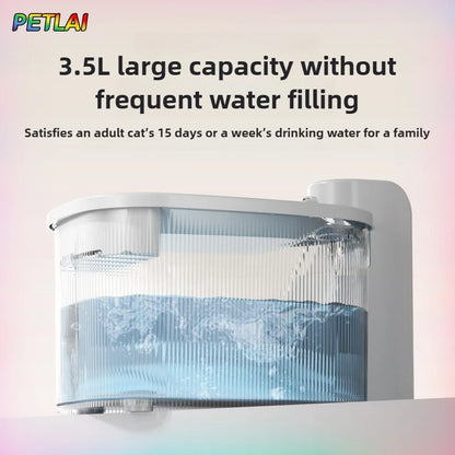 Pet wireless smart water fountain unplugged long battery life cyclic filtration induction automatic silent low power waterer
