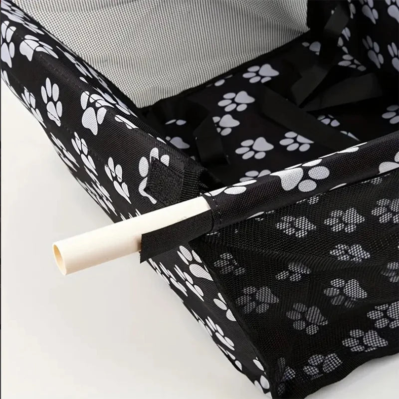 Pet Reinforce Car Booster Seat for Dog Cat Portable and Breathable Bag with Seat Belt Dog Carrier Safety Stable for Travel Look
