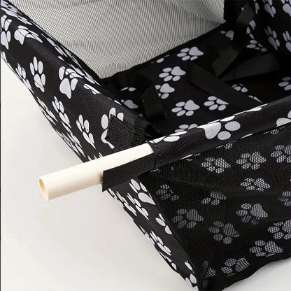 Pet Reinforce Car Booster Seat for Dog Cat Portable and Breathable Bag with Seat Belt Dog Carrier Safety Stable for Travel Look