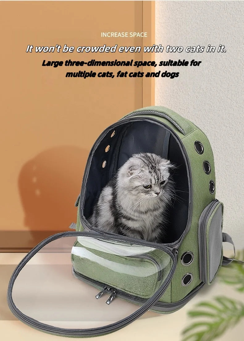 2026 Transparent Pet Carrier Backpack Breathable Cat and Small Dog Shoulder Bag Outdoor Travel Pet Supplies for Cats and Dogs