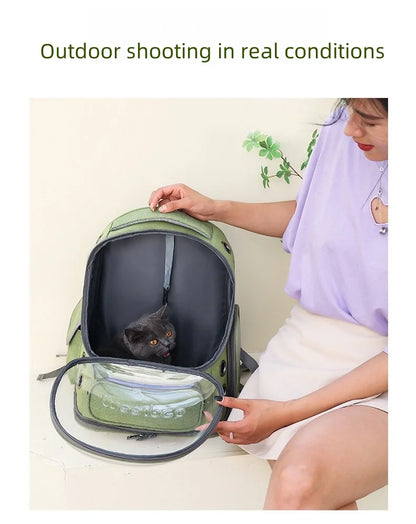 2026 Transparent Pet Carrier Backpack Breathable Cat and Small Dog Shoulder Bag Outdoor Travel Pet Supplies for Cats and Dogs