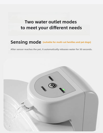 Pet wireless smart water fountain unplugged long battery life cyclic filtration induction automatic silent low power waterer